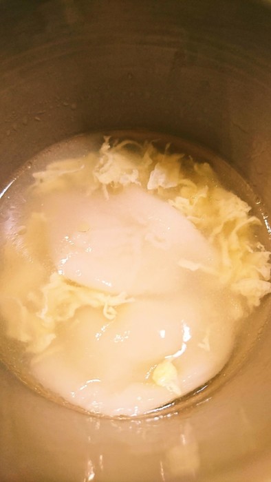 水餃子の中華たまごスープの写真