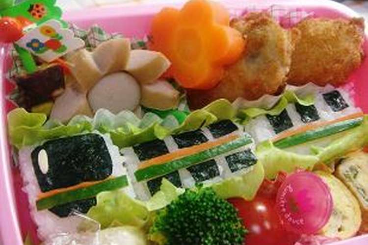 キャラ弁 電車おにぎり弁当 レシピ 作り方 By Good Fortune クックパッド 簡単おいしいみんなのレシピが367万品