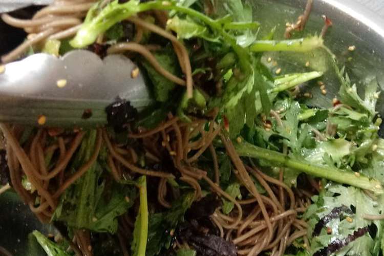 簡単で美容と減量効果ある春菊蕎麦サラダ レシピ 作り方 By Fullspeed クックパッド 簡単おいしいみんなのレシピが357万品