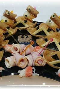 兜いなり寿司❤飾りこいのぼり