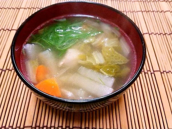 鶏と白菜の具沢山けんちん汁