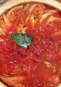 トマト味のミルフィーユ鍋