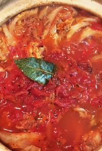トマト味のミルフィーユ鍋