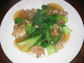 豚肉とチンゲン菜の甘酢あんかけ