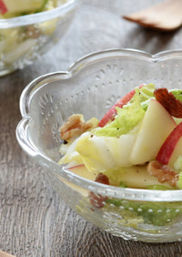 液体塩こうじで簡単☆白菜とリンゴのサラダ