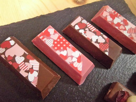 転写シートでかわいいキットカット風チョコ
