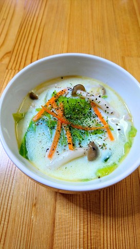 しめじ&キャベツ❀豆乳食べるスープ