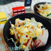ハム卵と♡大葉もやしサラダの写真
