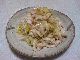 あまった蒸し鶏で☆ナムル風ネギ和え