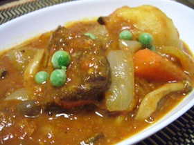 圧力鍋で☆牛肉のトマト煮込み