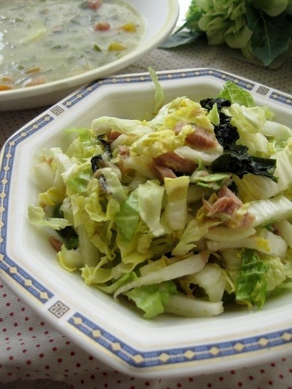 白菜とツナの和風サラダの画像