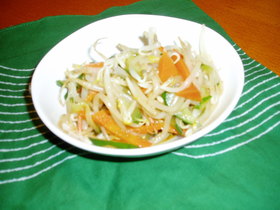 もやしとにんじんときゅうりのポン酢あえ