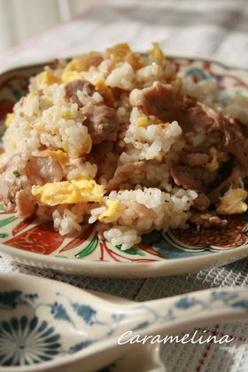 豚バラ塩ねぎ卵のチャーハン