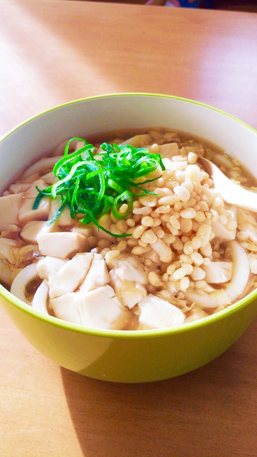 豆腐と卵のとろみうどん 減量中や夜食にも by ☆3匹の子ぶた☆