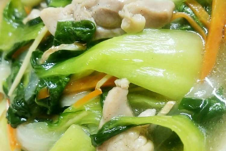 鶏肉とチンゲン菜の中華あん レシピ 作り方 By 花おと クックパッド 簡単おいしいみんなのレシピが349万品