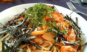 納豆キムチスパゲッティ