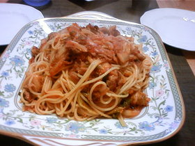 豚キムチパスタ