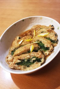 簡単はさむだけ！小松菜と鶏肉の信田サンド