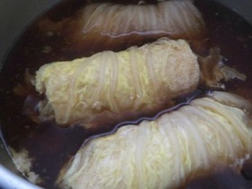 ロール白菜 卵とじ