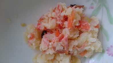 焼き鮭とネギの簡単ポテトサラダの写真