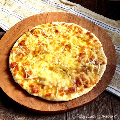 食べてミソ！もろみ味噌と白ねぎの和風ピザの写真