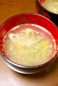 簡単！お湯を注ぐだけ☆葱生姜の中華スープ