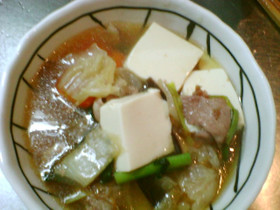 野菜たっぷり!肉豆腐