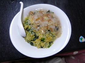 食欲増進たかなと梅のあんかけチャーハン
