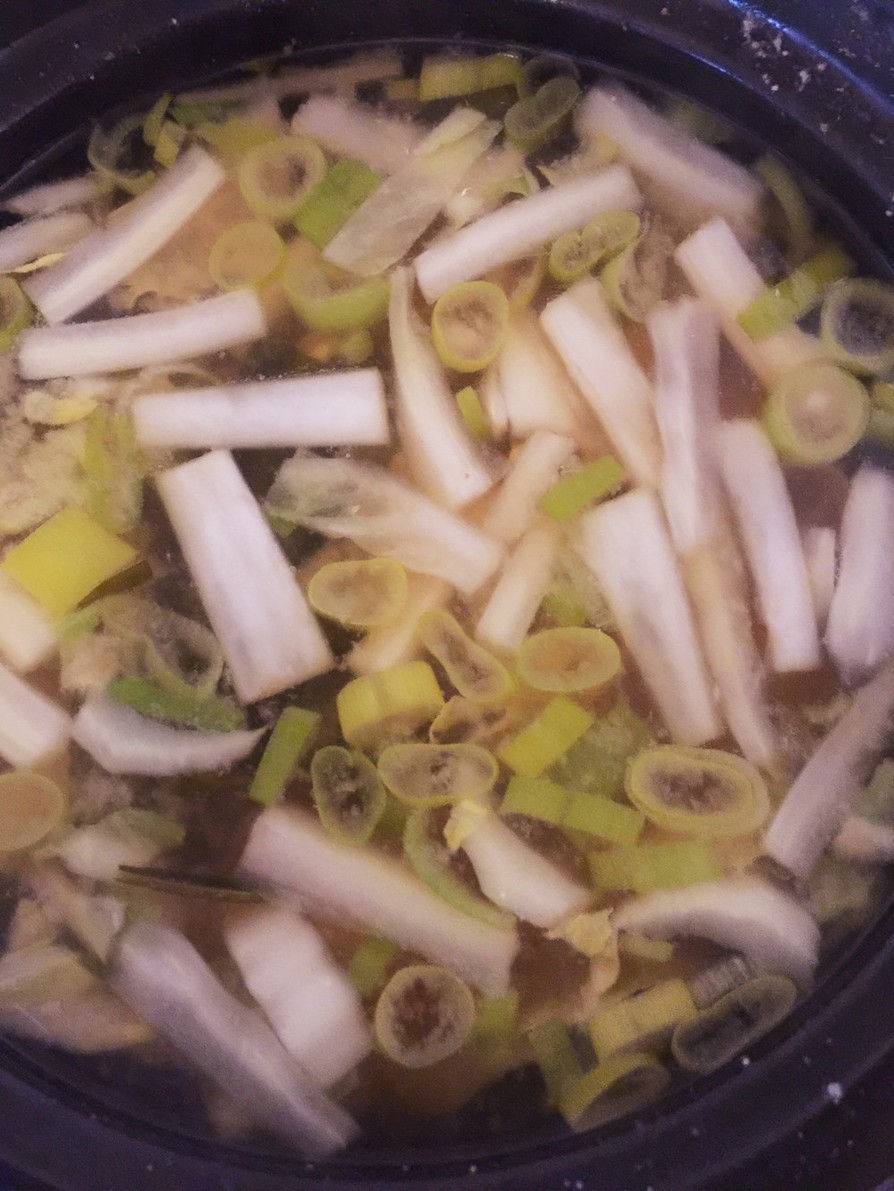 お野菜ホクホク土鍋でお味噌汁の画像