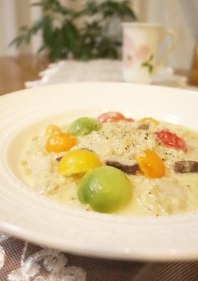 蕎麦の実 de トマトチーズリゾット