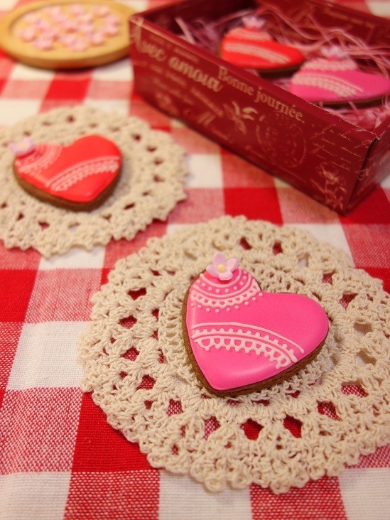 2015年バレンタインアイシングクッキーの画像
