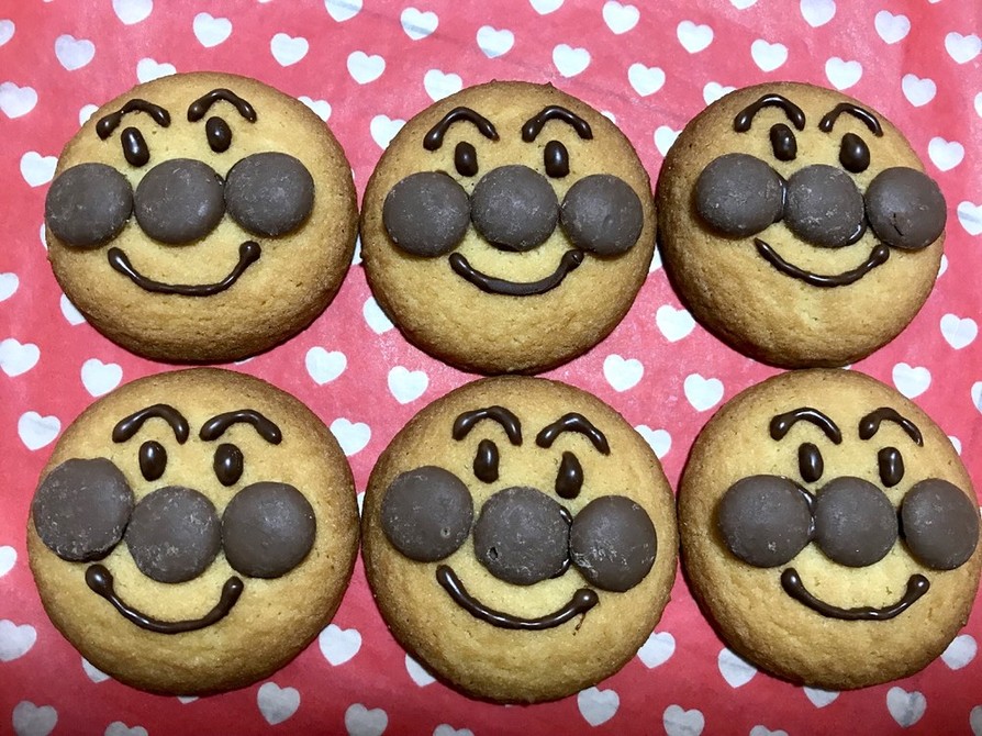 簡単 バレンタイン アンパンマンクッキーの画像