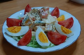 カマンベールとかぼちゃのサラダ