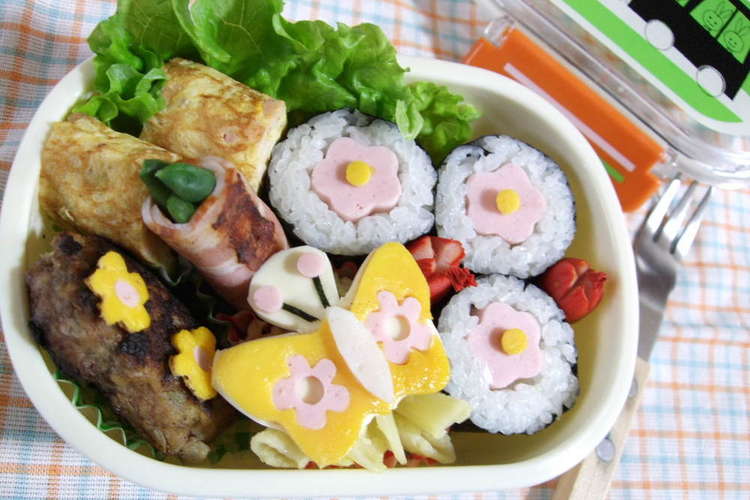 おさかなソーセージでお花海苔巻き弁当 レシピ 作り方 By はなむん クックパッド 簡単おいしいみんなのレシピが353万品