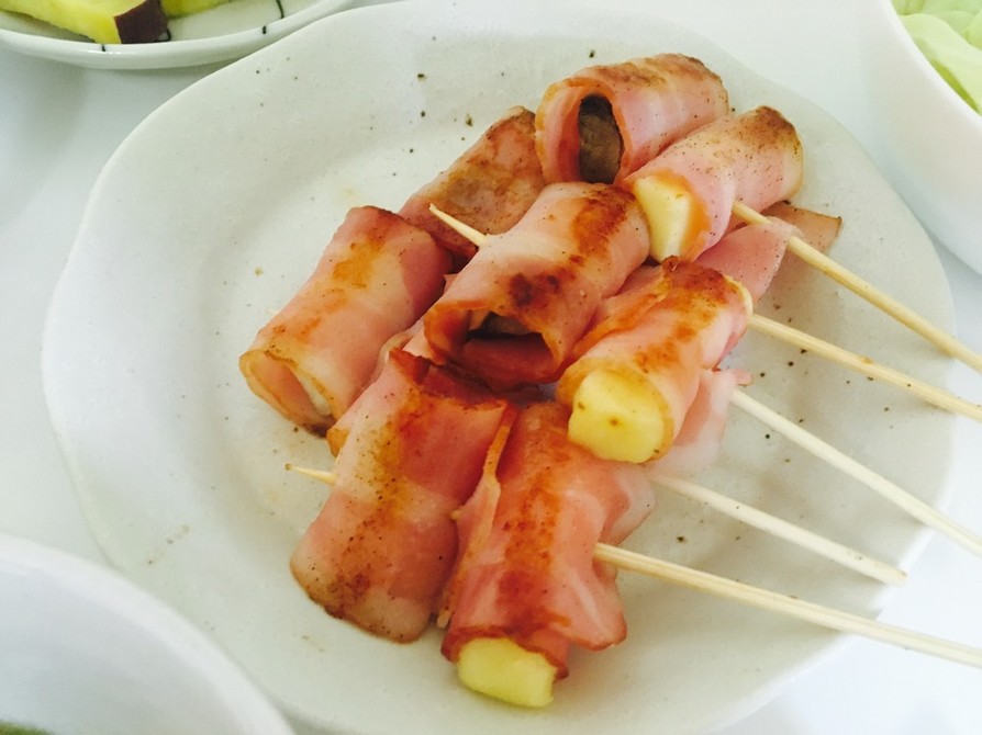 スモークゴーダのグリルチーズとリンゴとベーコンのレシピ