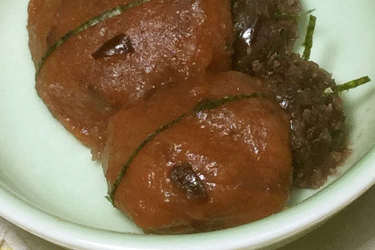 てんとう虫の可愛い和菓子 簡単トマト餅 レシピ 作り方 By 鮫島家 クックパッド