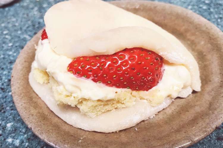 求肥でもちもちショートケーキ レシピ 作り方 By もぐもぐりこ クックパッド