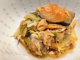 骨まで柔らか♡圧力鍋で鮭あらの絶品塩煮