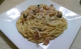 豆乳カルボナーラ