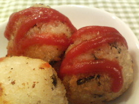 ひじき入り☆焼きライスコロッケ