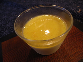 プリンに柚子蜜