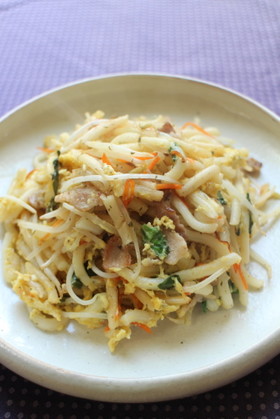 大葉入り塩焼きうどん