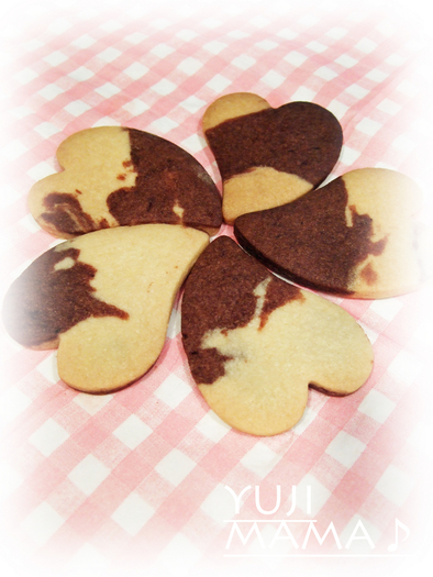 バレンタイン★マーブル★ハートクッキーの写真