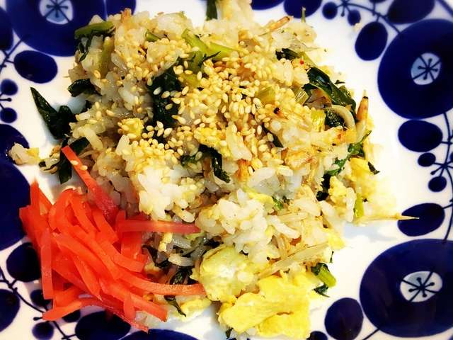 桜えびとじゃこと大根の葉の炒めない炒飯 レシピ 作り方 By Morisaeco クックパッド