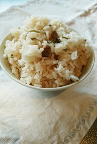 煎り大豆(豆まきの残り豆)塩こんぶご飯