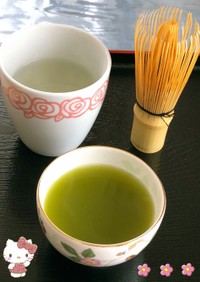 粉末緑茶を美味しく楽しく〜(o˘◡˘o)