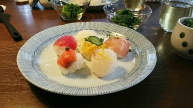 簡単❕華やか❕てまり寿司の写真