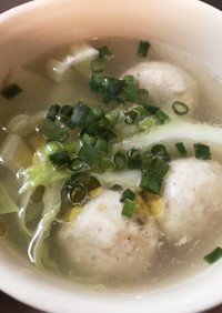 レンチン★肉団子と白菜のスープ