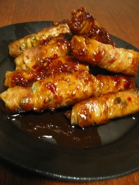 かぼちゃの肉巻き