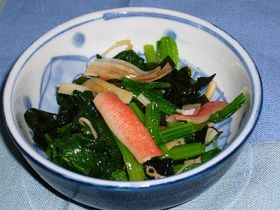ほうれん草とわかめのおひたし